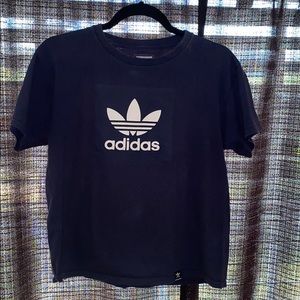 Dark blue adidas cropped tee